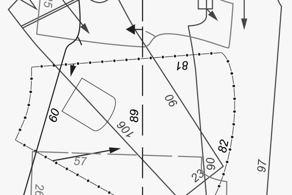 Beispiel Schnittmuster in s/w